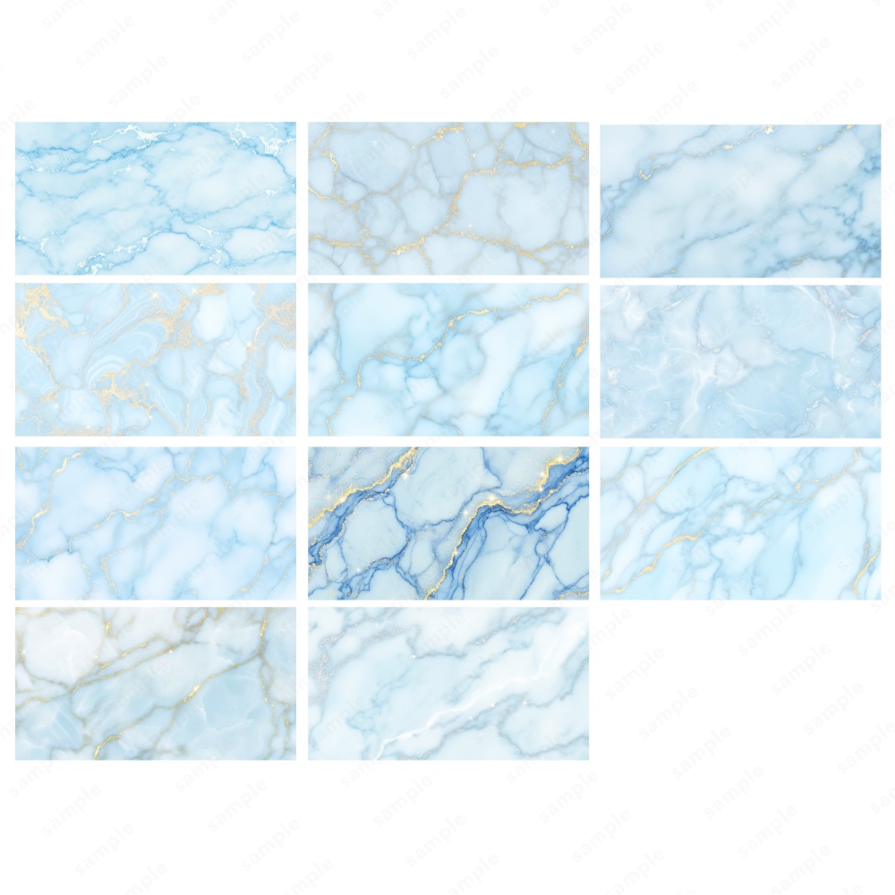 【背景素材】ブルーのキラキラおしゃれな大理石のテクスチャ50枚セット