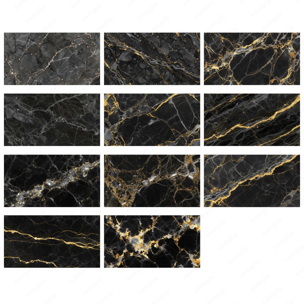【背景素材】ブラックのキラキラおしゃれな大理石のテクスチャ50枚セット