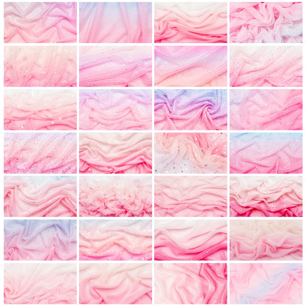 【背景素材】ピンクの幻想的なキラキラオーガンジー生地テクスチャ100枚セット