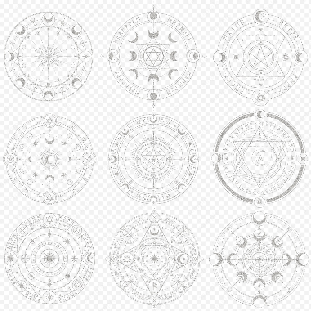 神秘的な魔法陣のイラスト84パターン / 4色セット