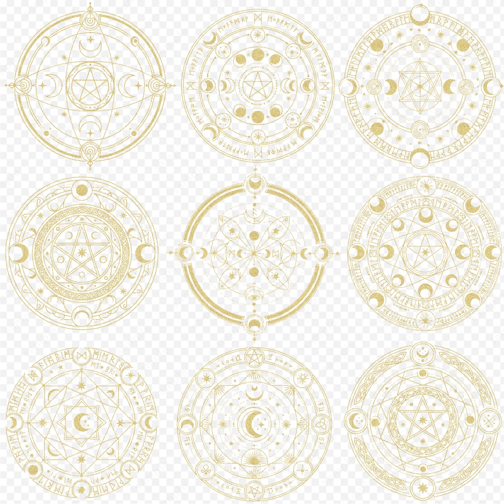 神秘的な魔法陣のイラスト84パターン / 4色セット