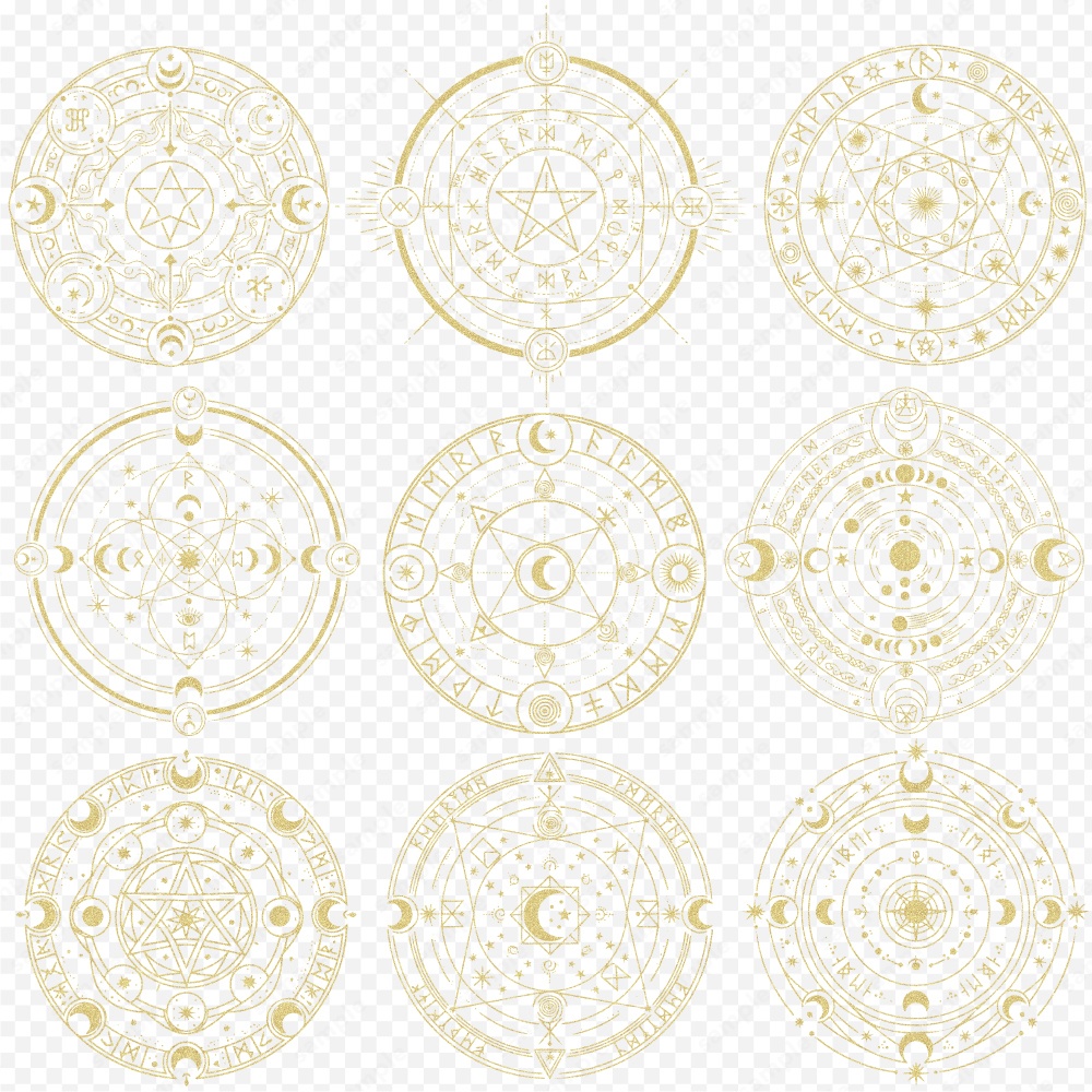 神秘的な魔法陣のイラスト84パターン / 4色セット