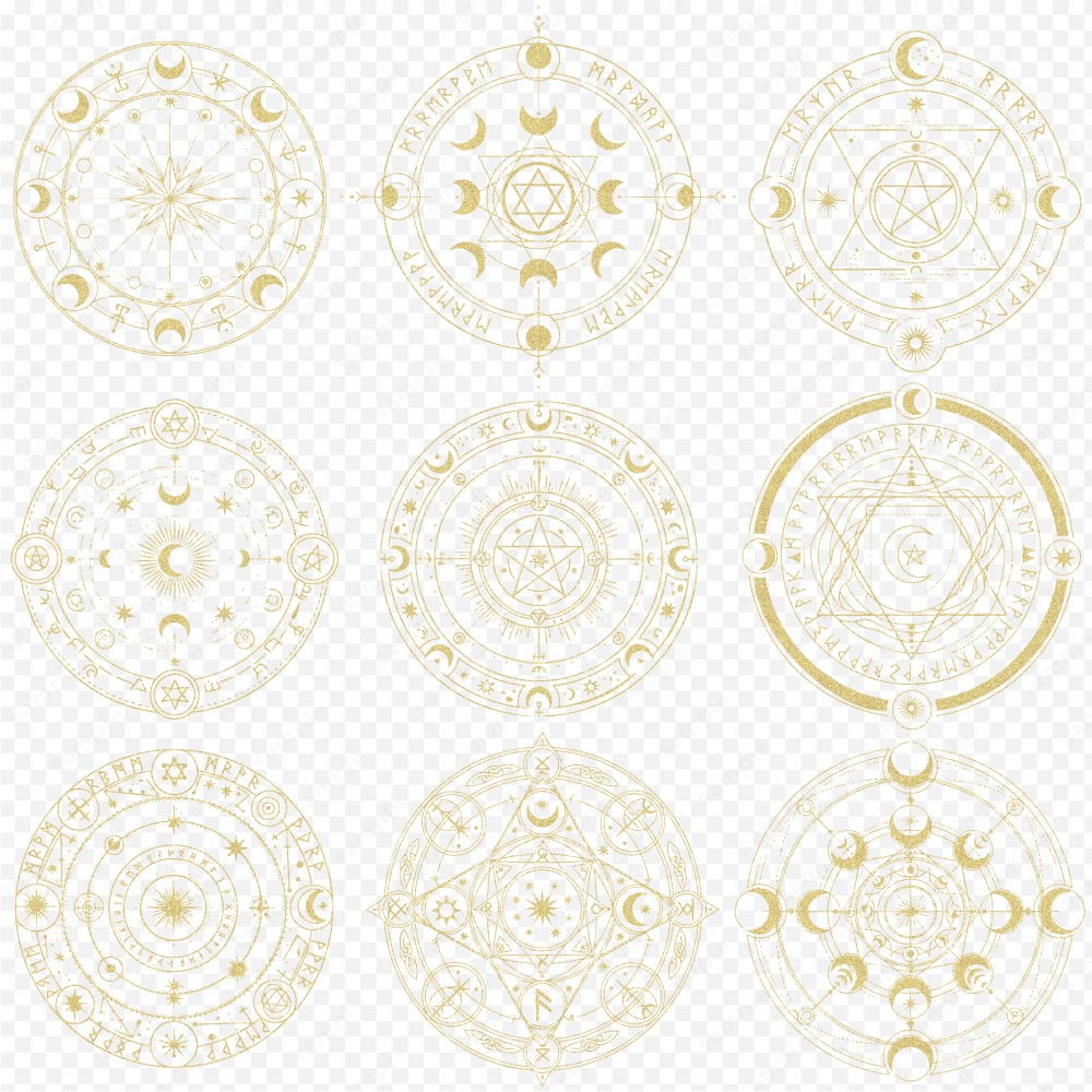 神秘的な魔法陣のイラスト84パターン / 4色セット