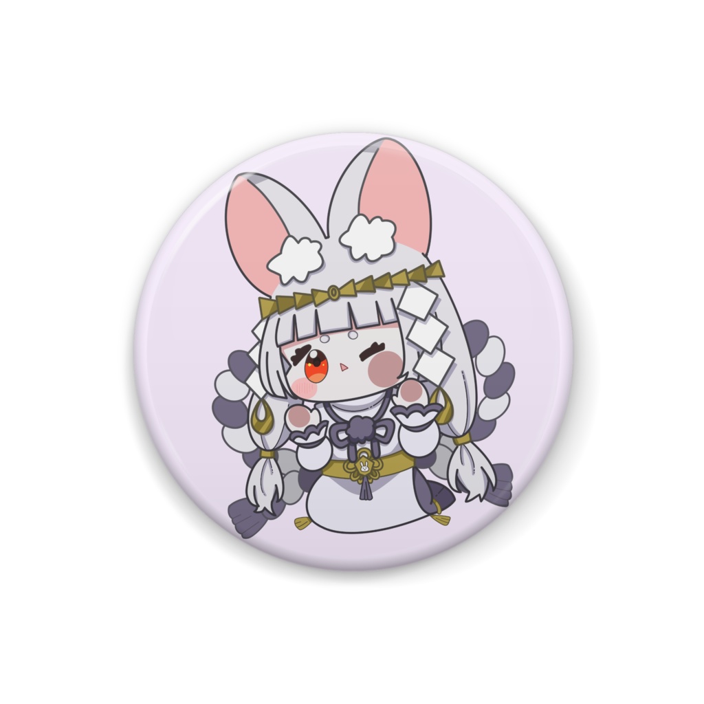 兎神とと 缶バッジ ぺたぁイラスト