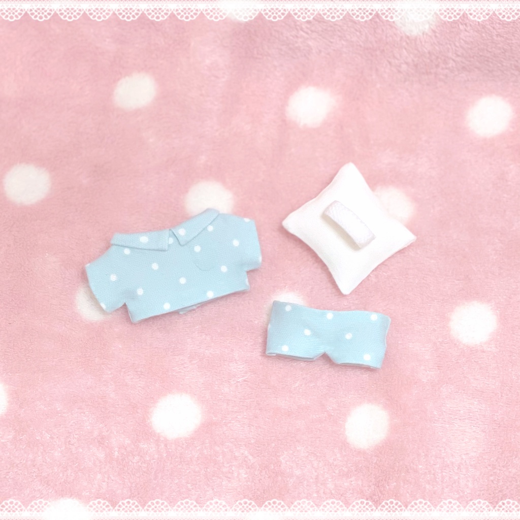 水玉パジャマ(おやすみまくら付き)