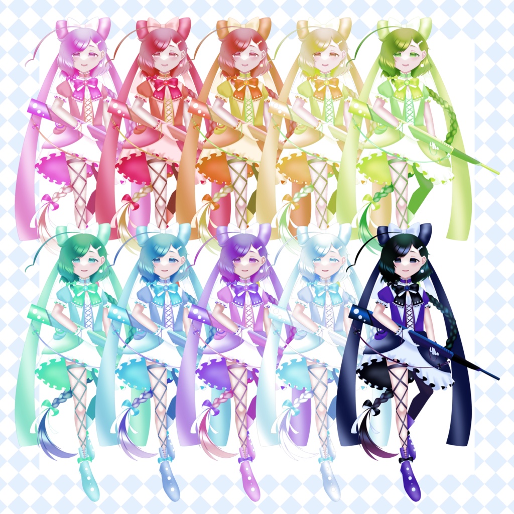 全身立ち絵#012 AI不使用・商用可・カラバリ有