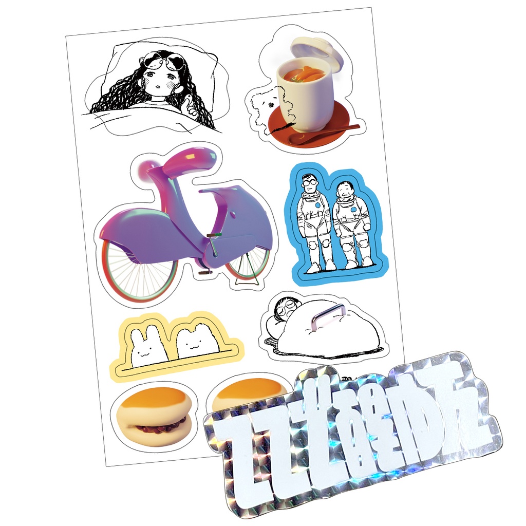 シール＆ステッカー【ここで醒めた 水・金】