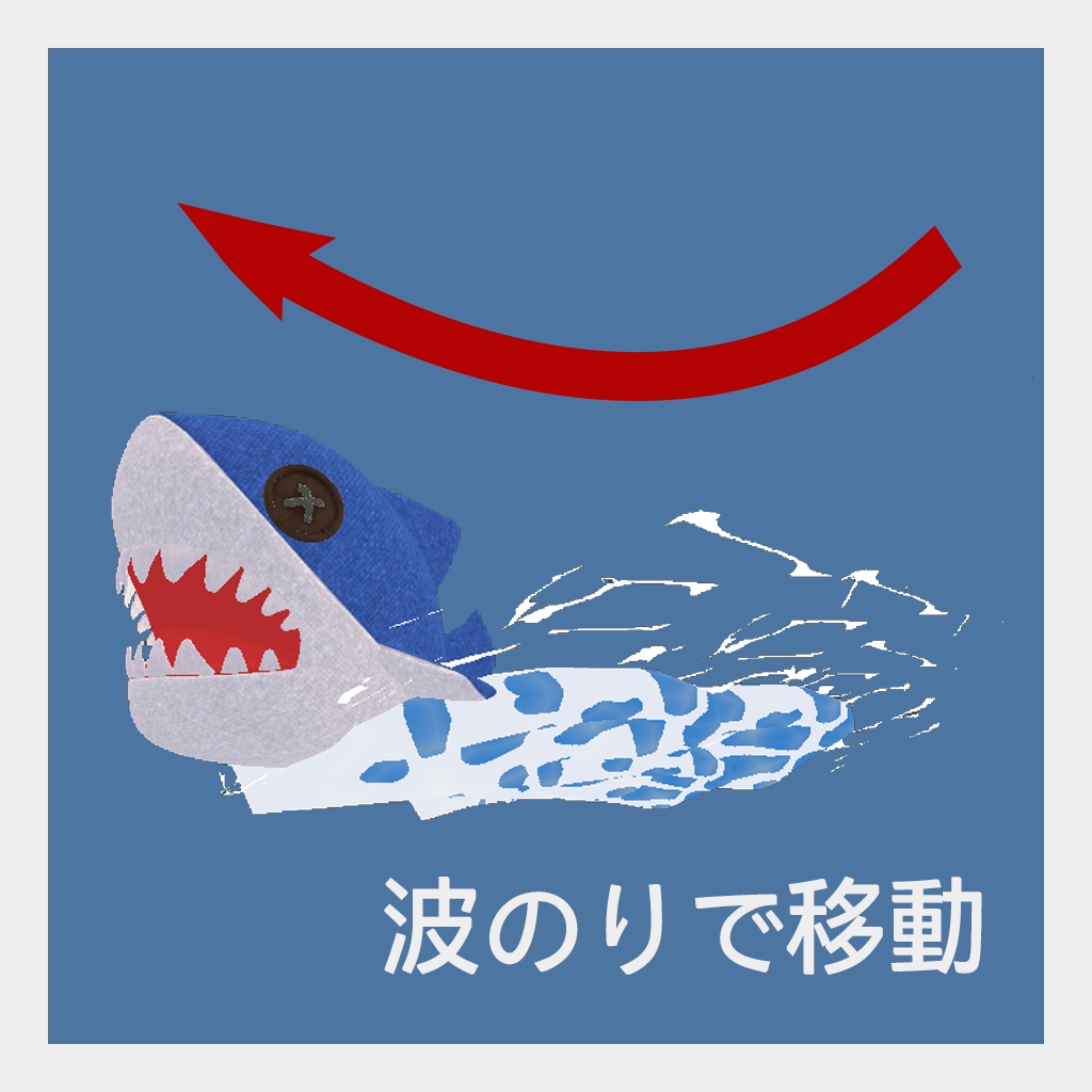 【3Dモデル】さめライダー【Quest対応】