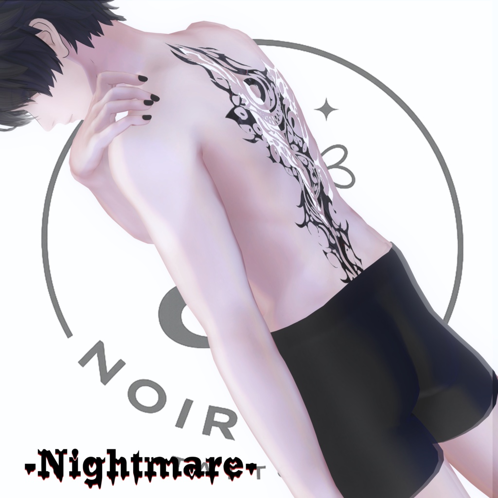 【獏対応】-Nightmare- Tattoo #Noirtone 