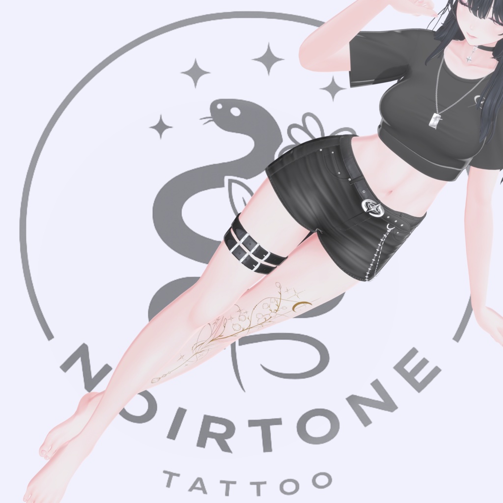 【海咲対応】-May Lily- Tattoo #Noirtone 24H限定無料