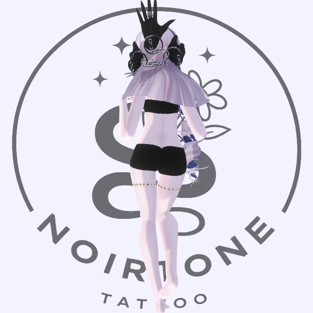 【アハトナハト 用】🌙Halo Sigil Tattoo #Noirtone