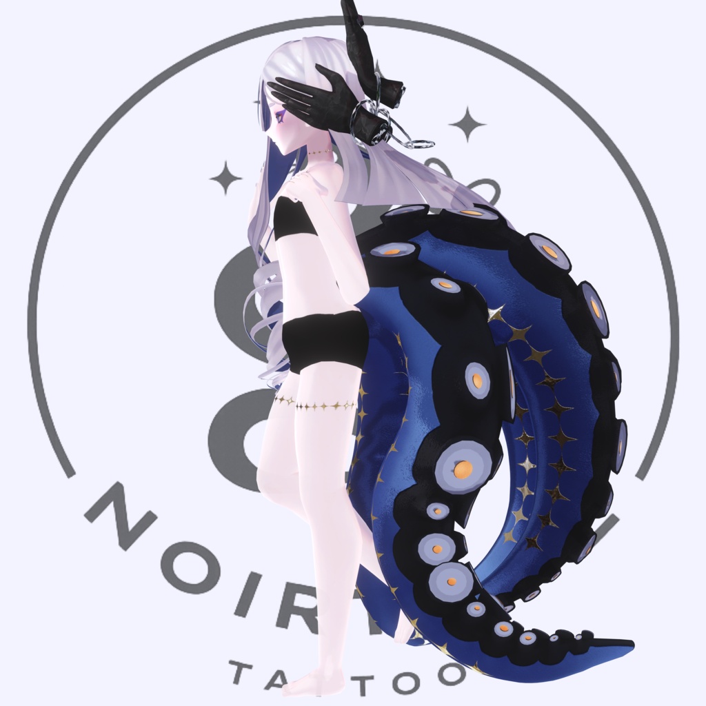 【アハトナハト 用】🌙Halo Sigil Tattoo #Noirtone