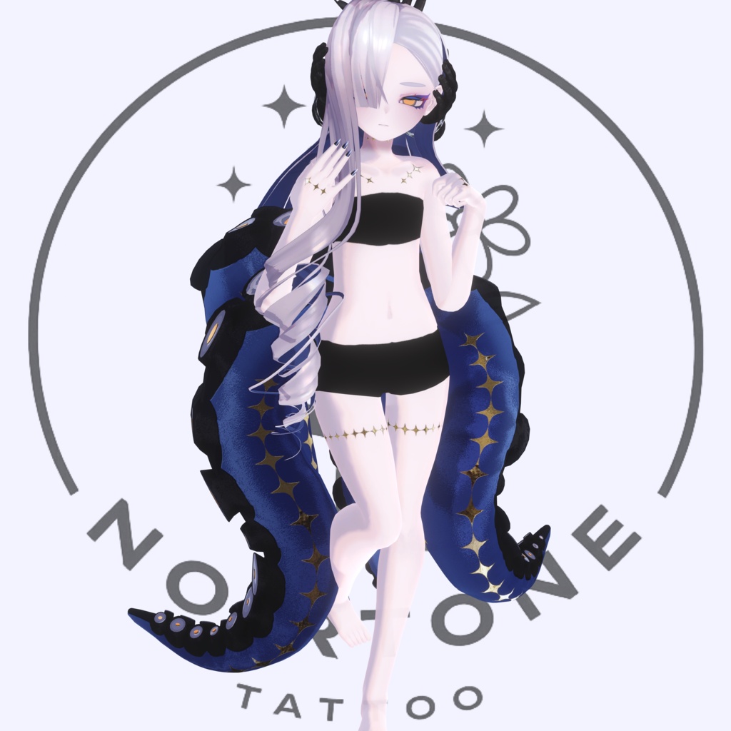 【アハトナハト 用】🌙Halo Sigil Tattoo #Noirtone