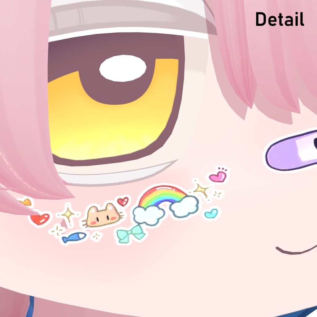 【24時間限定無料】🍬 Candy Internet Face Sticker #Noirtone