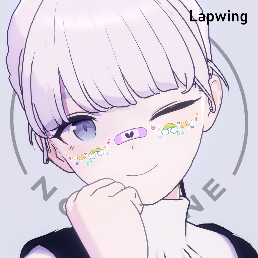 【24時間限定無料】🍬 Candy Internet Face Sticker #Noirtone