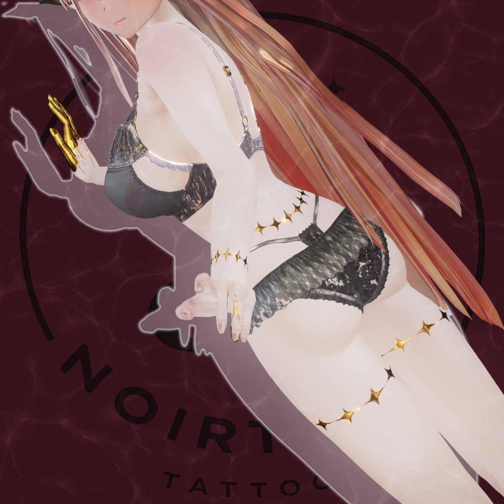 【ミダリス用】🌙Halo Sigil Tattoo #Noirtone
