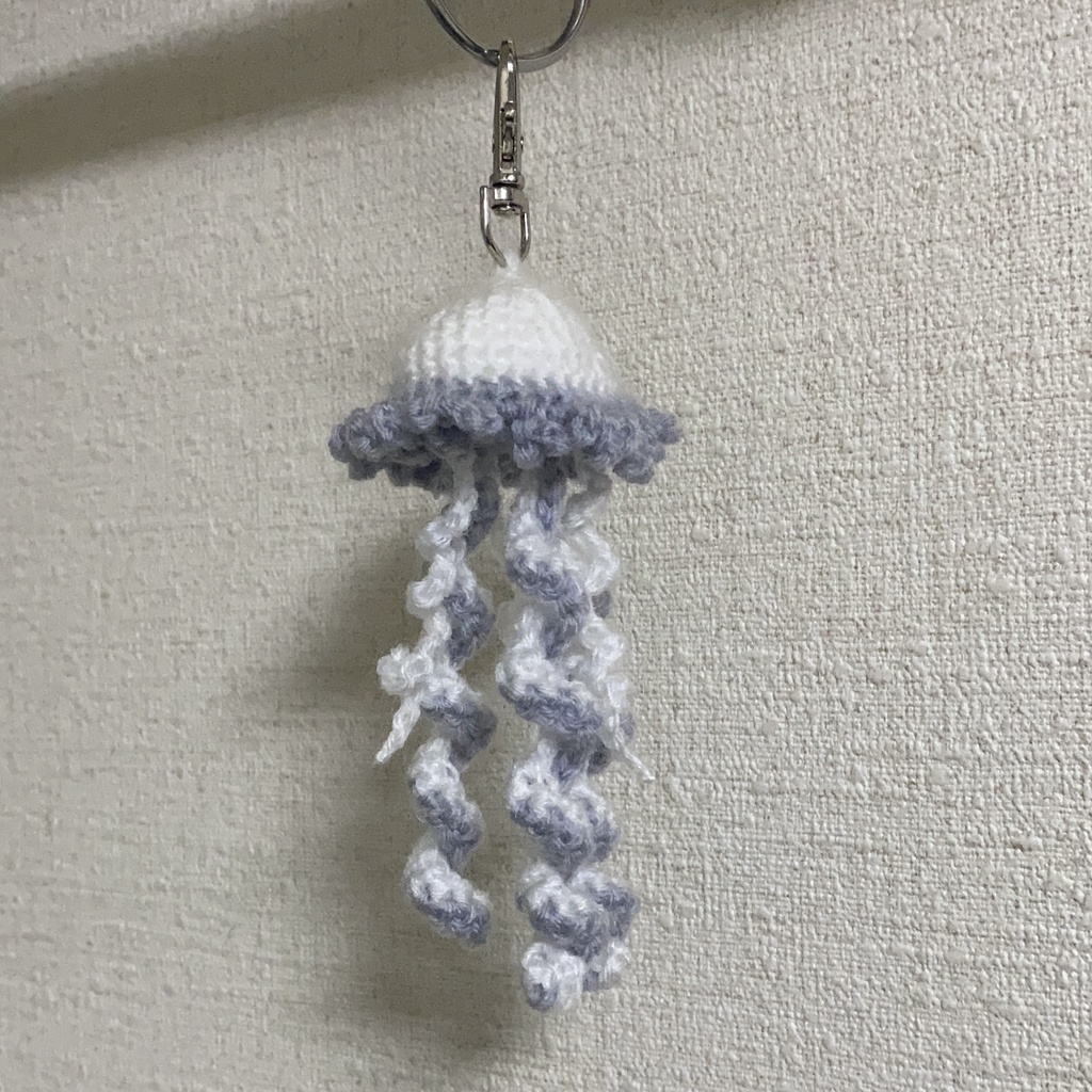 No.3 手編みクラゲ　グレー