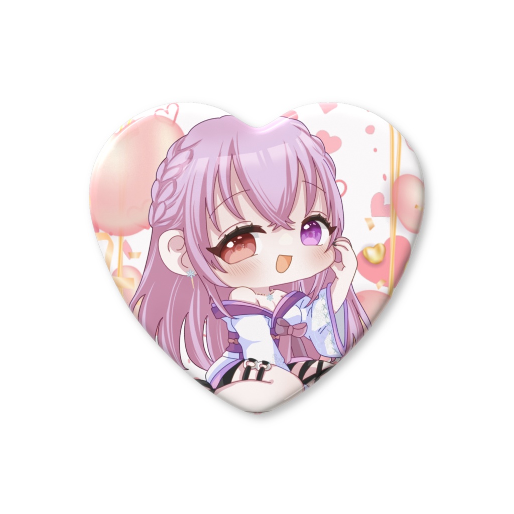 ほっぺハート缶バ💕