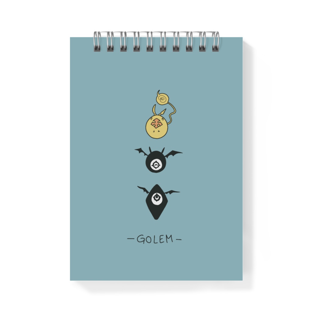ゴーレム メモ帳(ブルー)