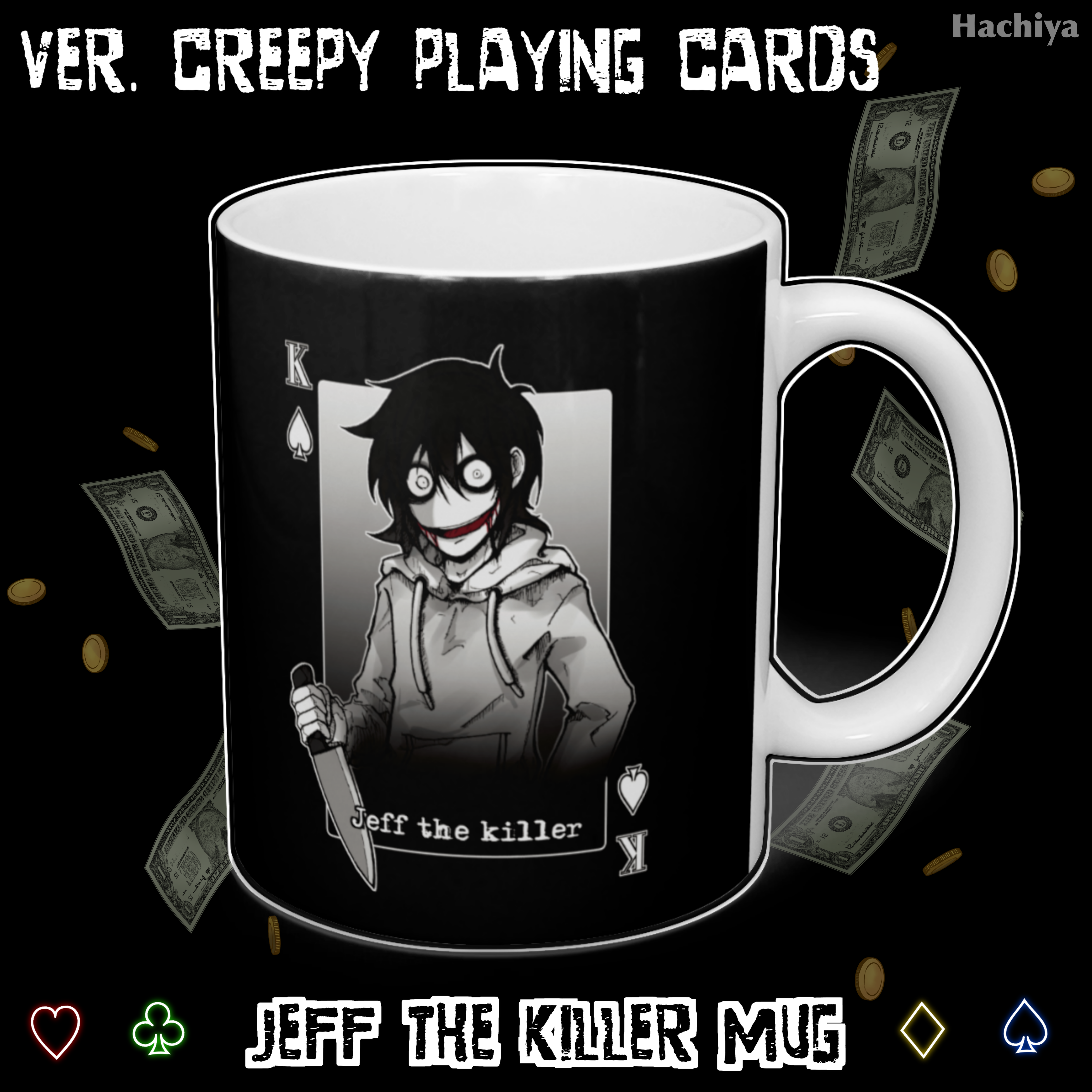 Creepy cards Mug : ver...