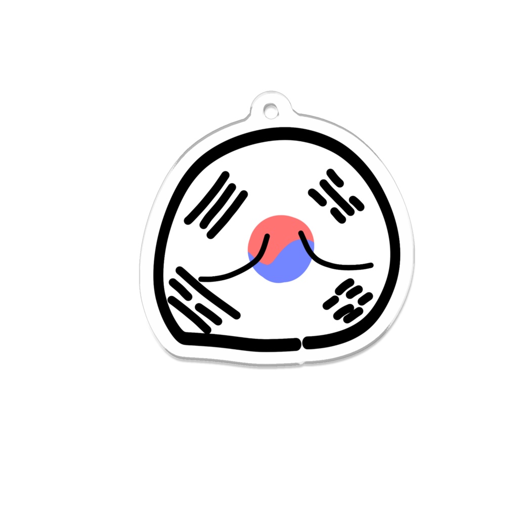 眠そうな韓国のアクリルキーホルダー