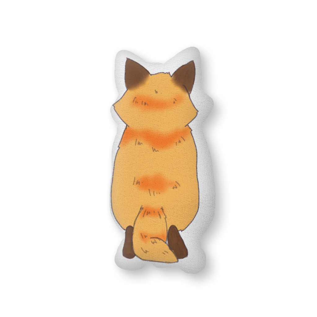 等身大抗議きつねクッション