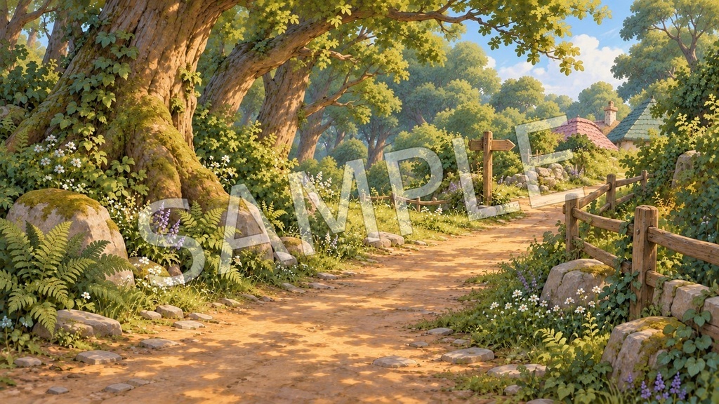 童話の村・物語背景6場面セット|ノベルゲーム・TRPG向け【AI生成/PNG】
