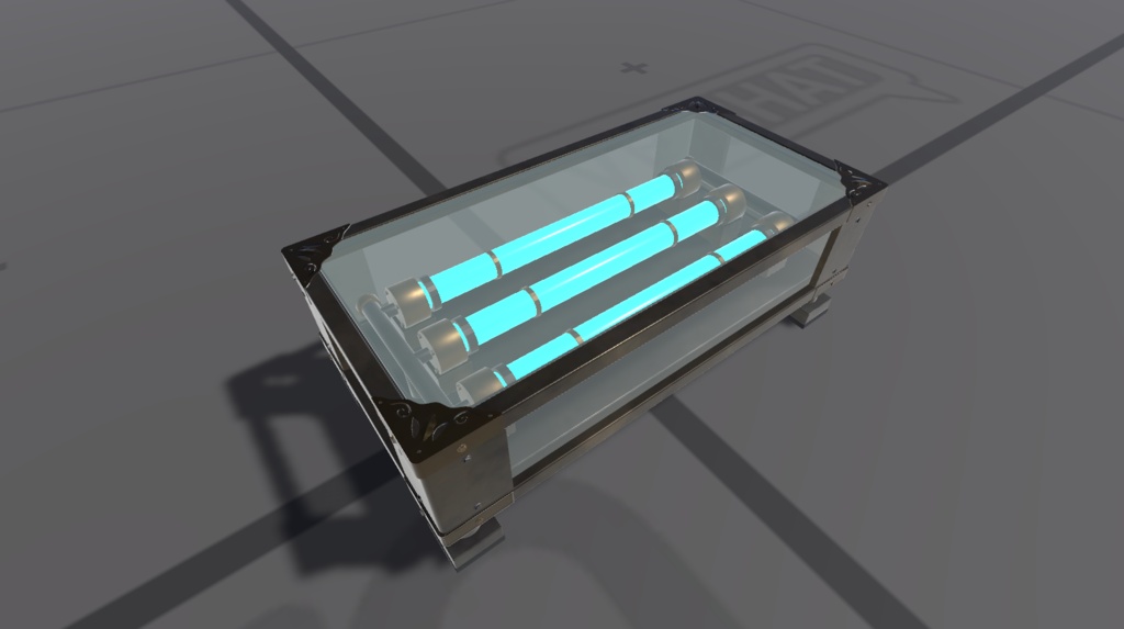 SF風・発光管ローテーブル -Energy Tube Coffee Table-【VRChat向け3Dモデル】