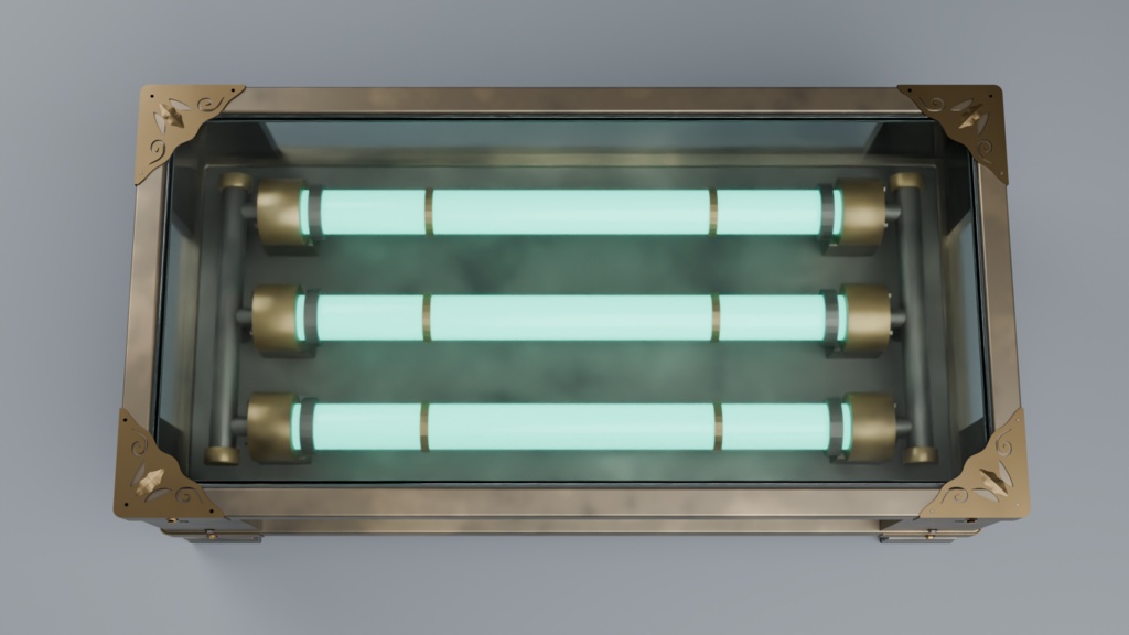 SF風・発光管ローテーブル -Energy Tube Coffee Table-【VRChat向け3Dモデル】