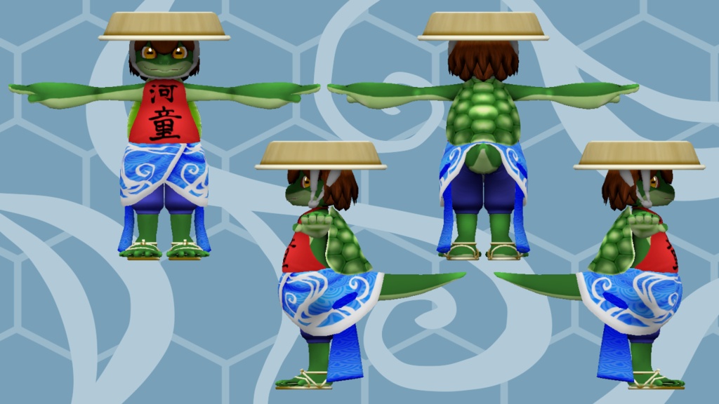 オリジナル3Dモデルデータ【かわら】