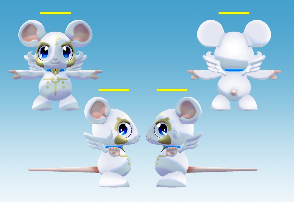 オリジナル3Dモデルデータ【テンシネズミ】