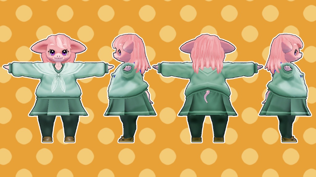 オリジナル3Dモデルデータ【マシュ】