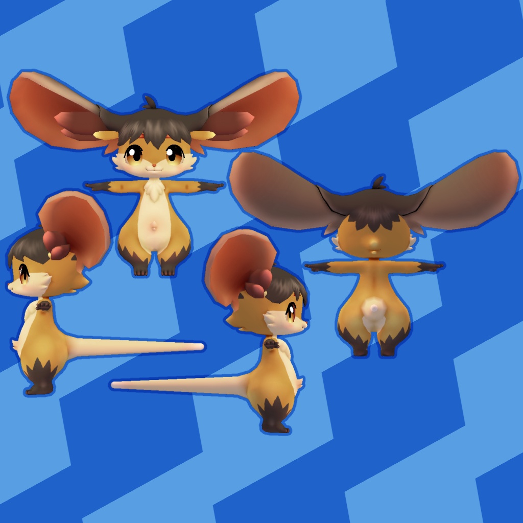 オリジナル3Dモデルデータ【おみそ】