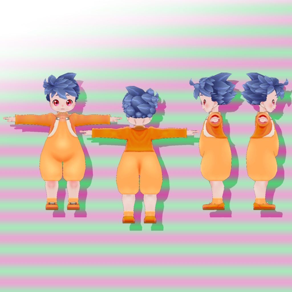 オリジナル3Dモデルデータ【はやて】