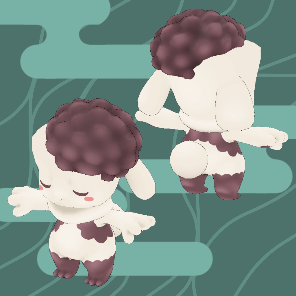 オリジナル3Dモデルデータ【あずき】