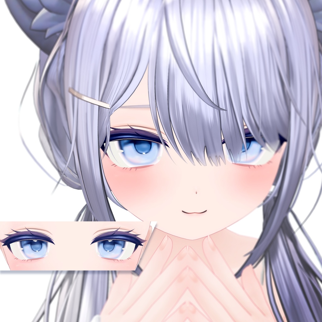 【Eku】meke up and Eye texture+うるうるまばたき