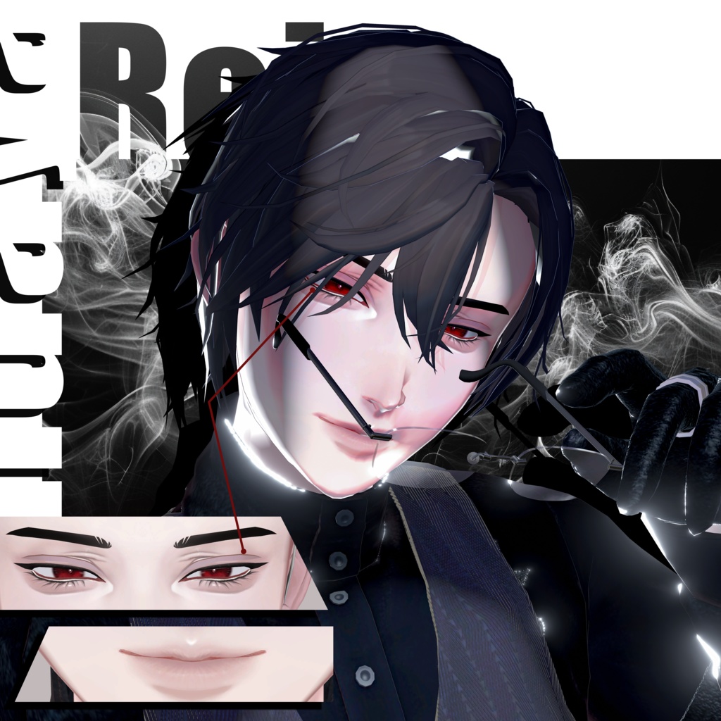 ♥️【10アバター対応】Crimson Veil 深紅のベール Make up Texture♥️