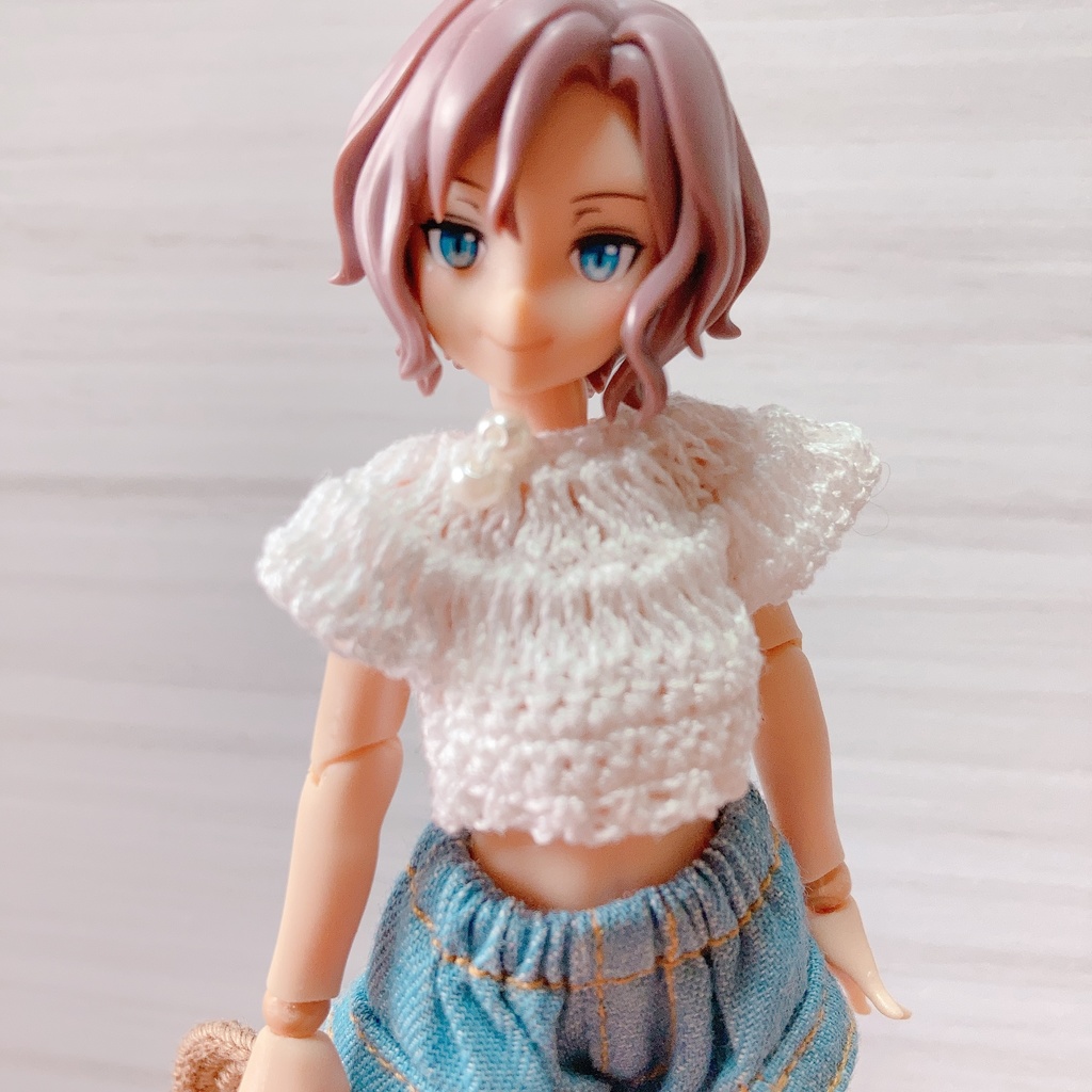 メガミデバイス等 1/12サイズ クロッシェトップス ショート丈 白