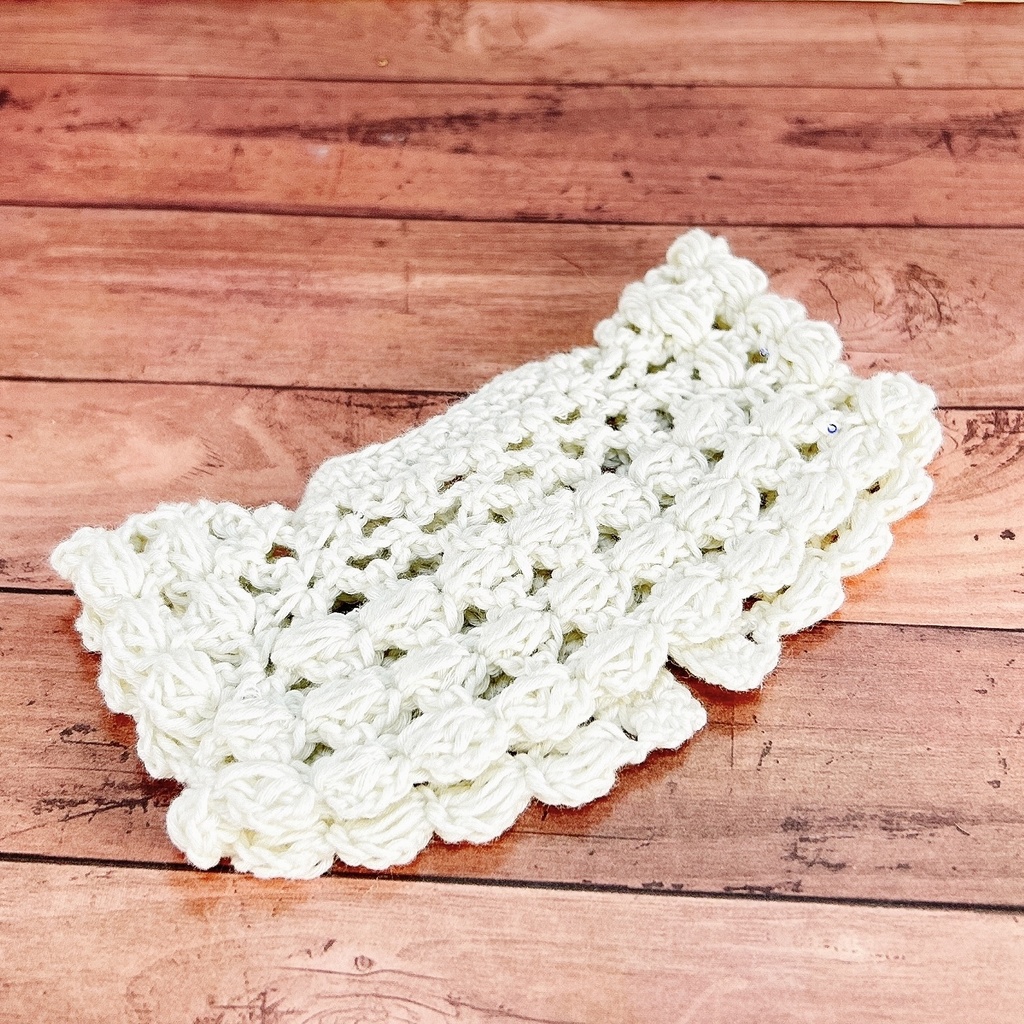 1/6(30cm)ドールサイズ ぽこぽこ編みのクロッシェボレロ ミルク