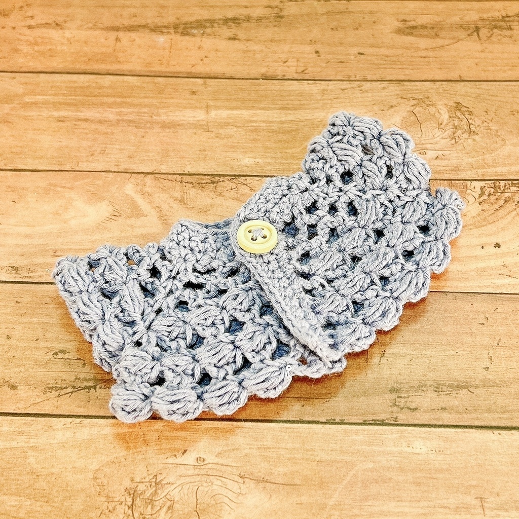 1/6(30cm)ドールサイズ ぽこぽこ編みのクロッシェボレロ アイリス