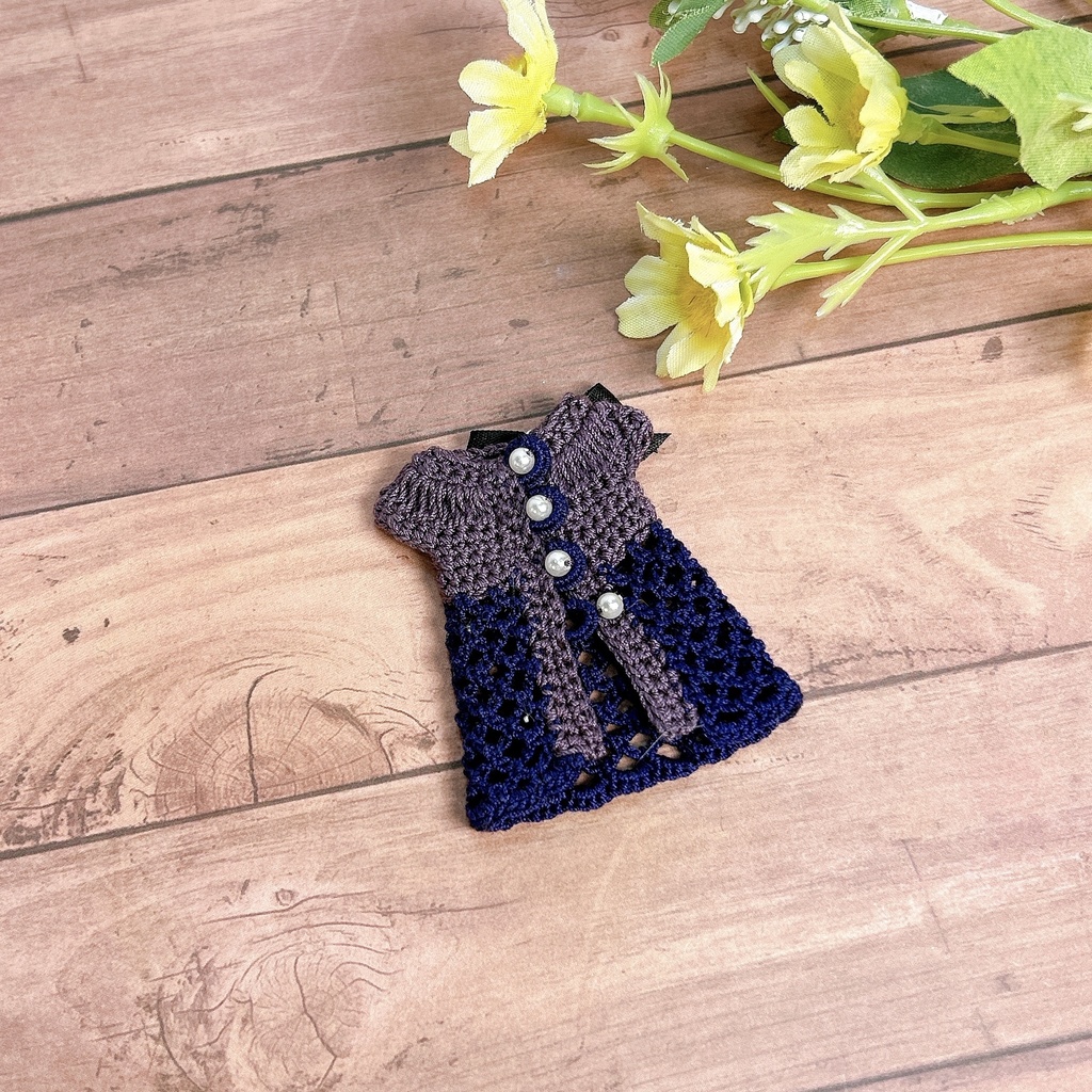 フレームアームズ・ガールサイズ 透かし編みチュニック&おぼうしセット スペシャルカラー ヴィオラ Twilight ・Midnight