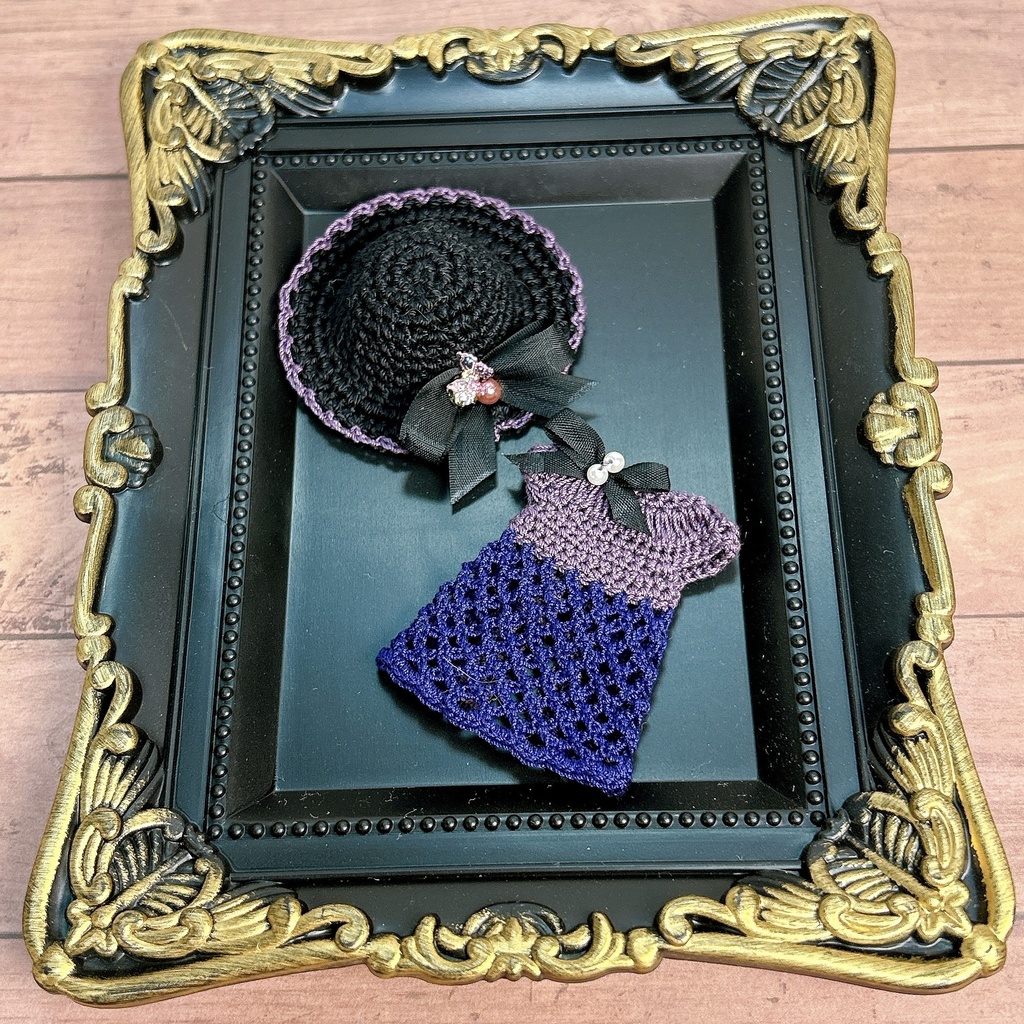 フレームアームズ・ガールサイズ 透かし編みチュニック&おぼうしセット スペシャルカラー ヴィオラ Twilight ・Midnight