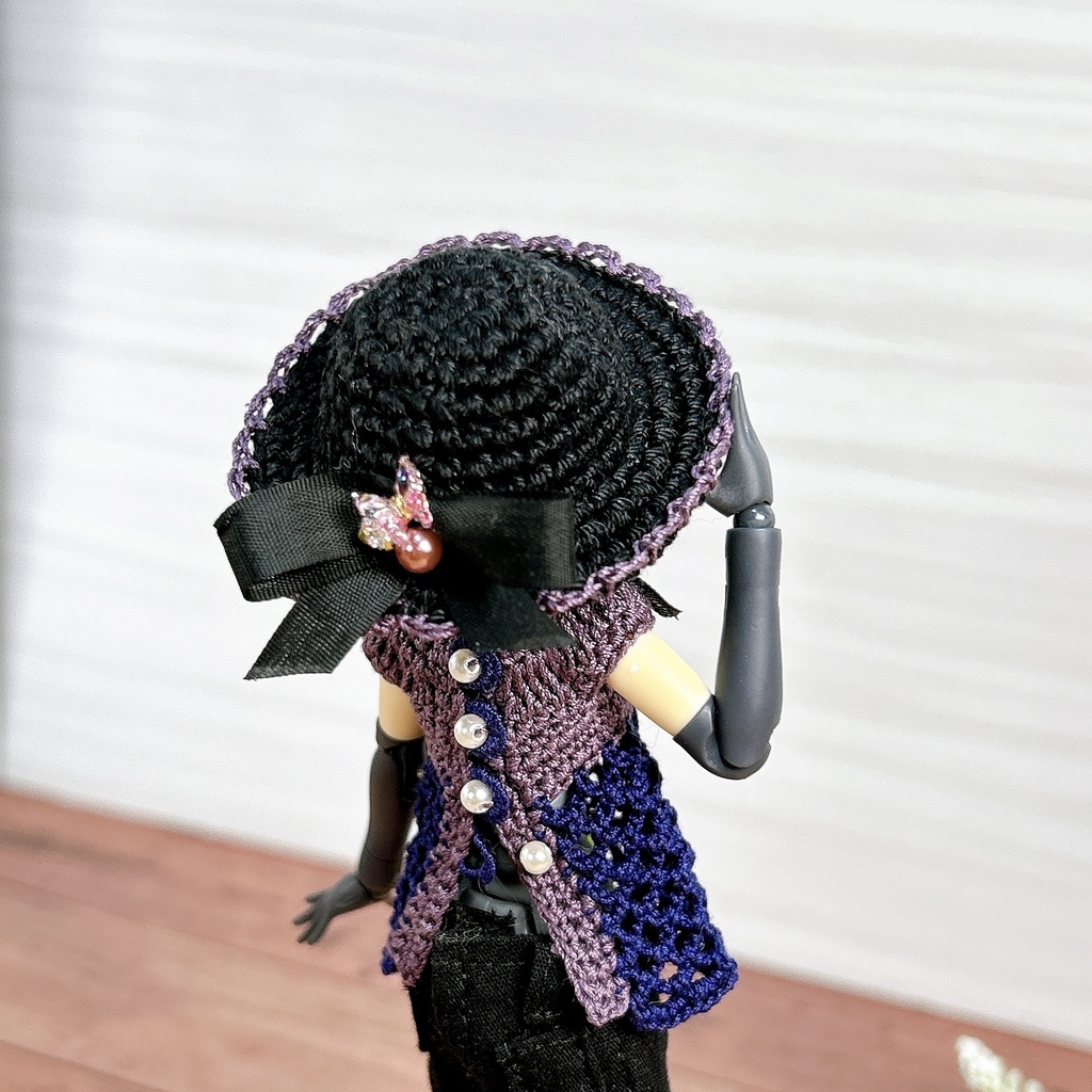 フレームアームズ・ガールサイズ 透かし編みチュニック&おぼうしセット スペシャルカラー ヴィオラ Twilight ・Midnight