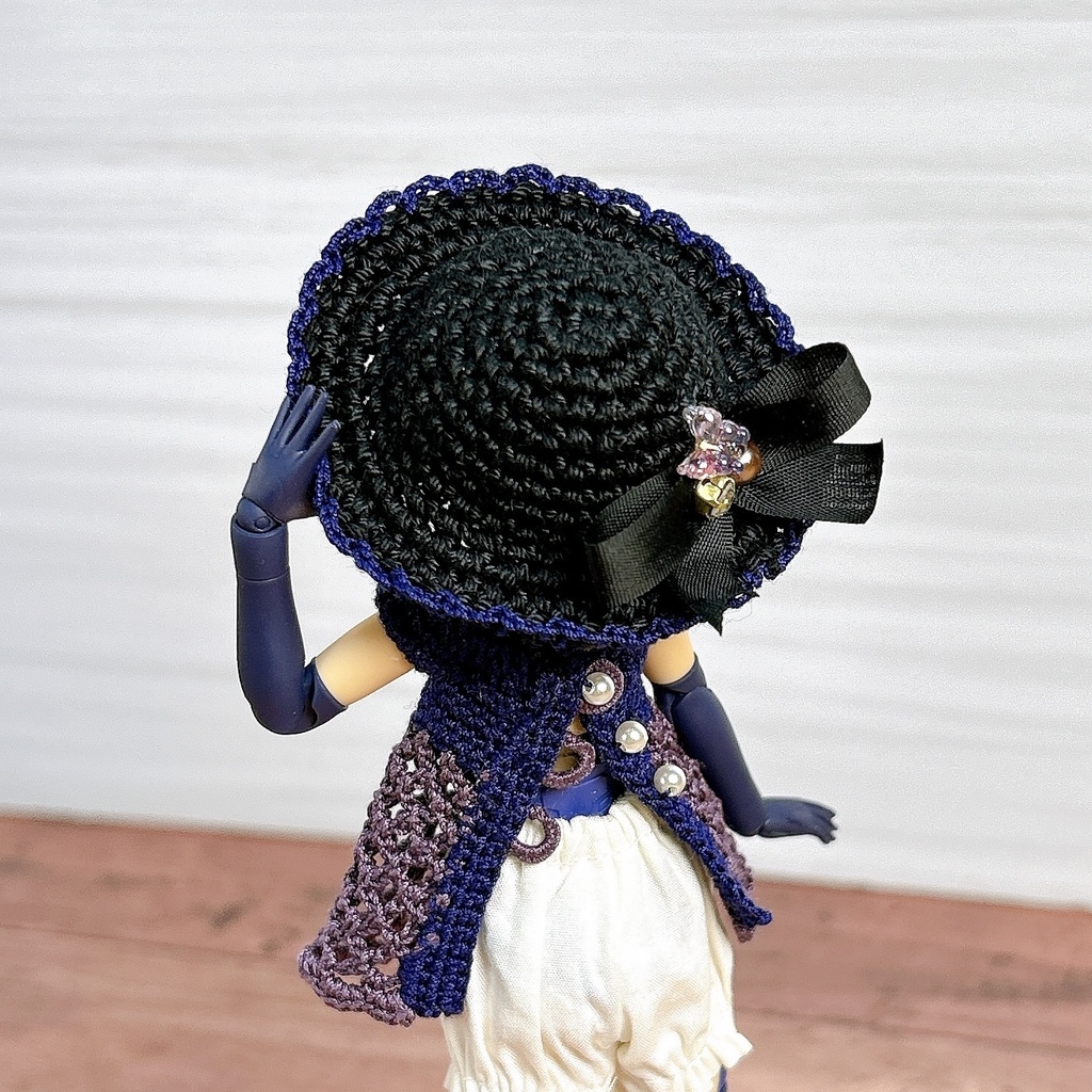 フレームアームズ・ガールサイズ 透かし編みチュニック&おぼうしセット スペシャルカラー ヴィオラ Twilight ・Midnight