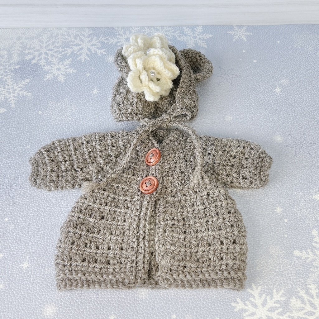 TinyFoxサイズ くまちゃんニットコート