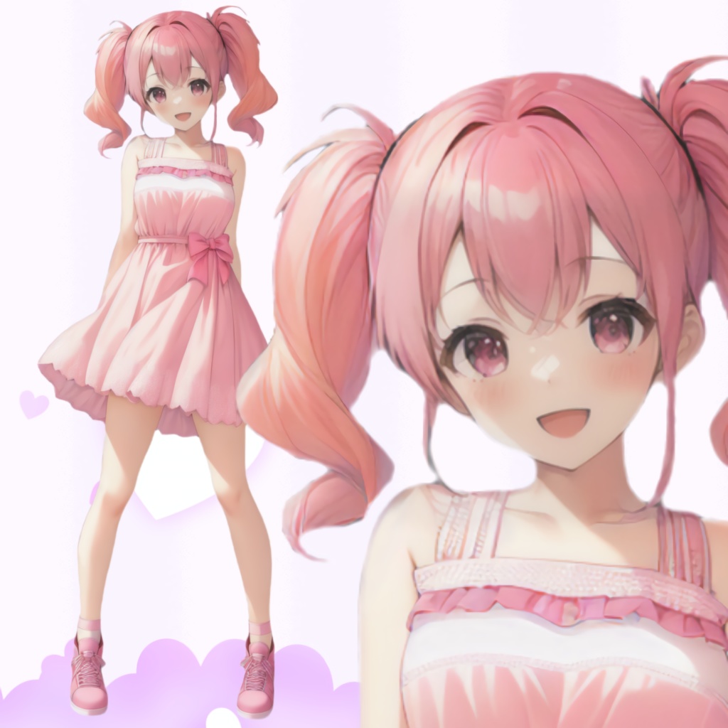 ピンクツインテの女の子