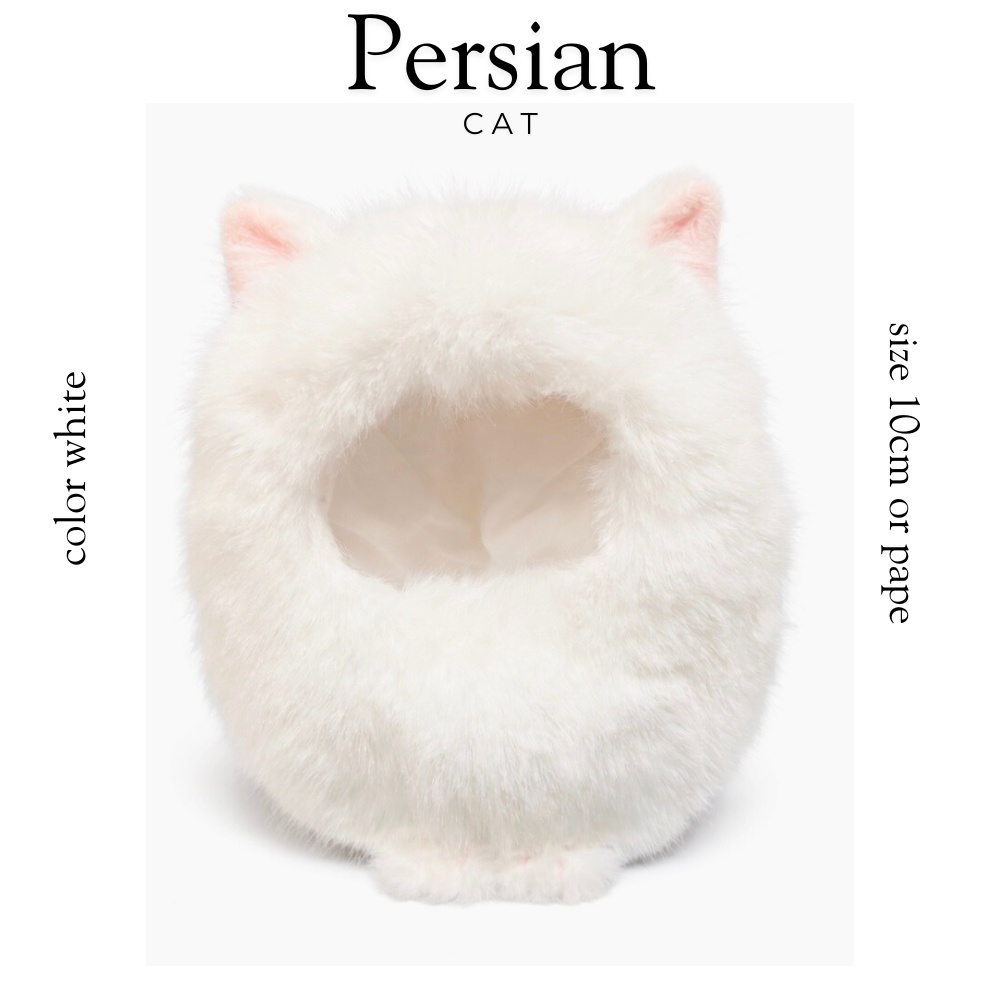 ぬい服｜ペルシャ猫の着ぐるみ（白・10cm/ぱぺ）