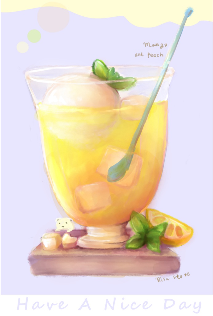 【C90 夏コミ新作ポストカード】 夏の飲み物シリーズ 2枚セット