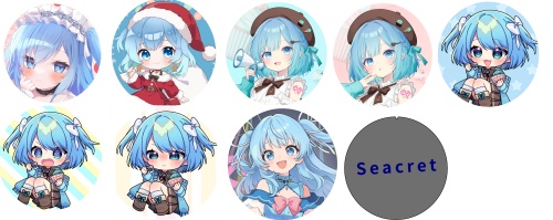 C107ランダム色んな当たり付き缶バッチ♡豪華ぬいぐるみのラスト賞付き♡