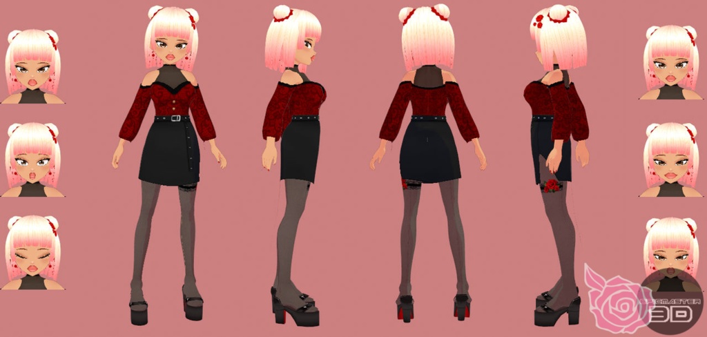 Bratty Doll Inspired VRM/Vtubing Model